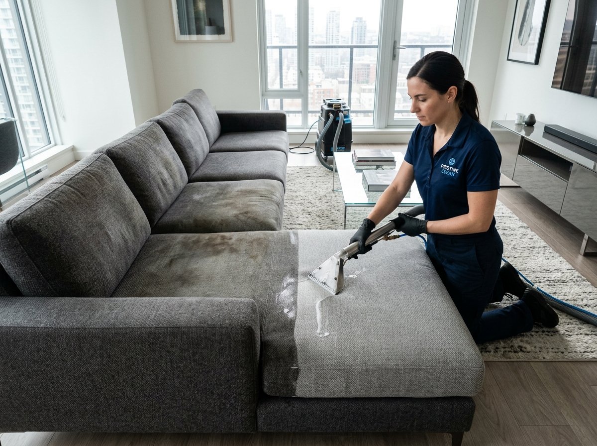 Deep Steam Sofa Cleaning by Safe Pest Control Specialist